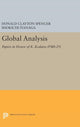 Book cover of: Global Analysis. By: Donald Clayton Spencer
