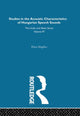 Book cover of: Studies in the Acoustic Characteristics of Hungarian Speech Sounds. By: Klara Magdics