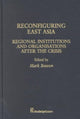 Book cover of: Reconfiguring East Asia. By: Mark Beeson