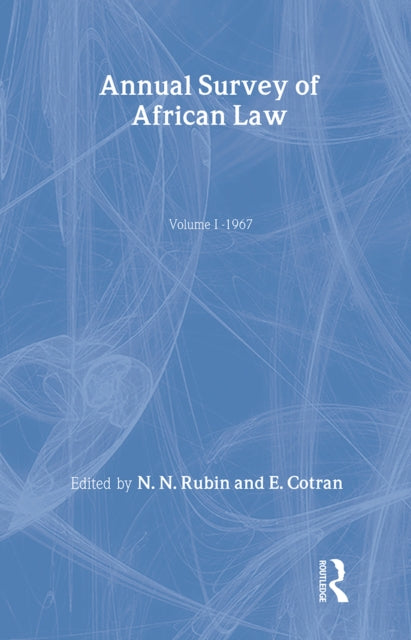 Book cover of: Annual Survey of African Law Cb. By: Neville Rubin