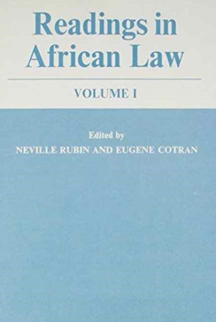 Book cover of: Readings in African Law Cb
