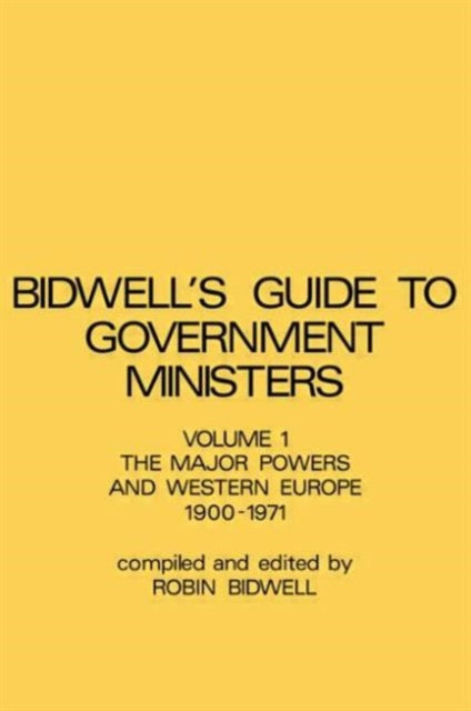 Book cover of: Guide to Government Ministers. By: Robin Leonard Bidwell