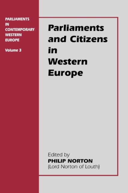 Book cover of: Parliaments and Citizens in Western Europe. By: Philip Norton