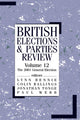 Book cover of: British Elections & Parties Review. By: Lynn G. Bennie