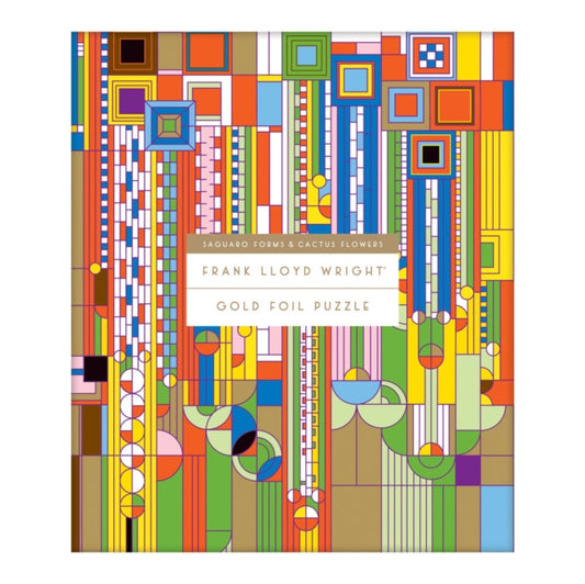 Book cover of: Frank Lloyd Wright Saguaro Cactus And Forms Foil Stamped 1000 Piece Puzzle. By: Galison