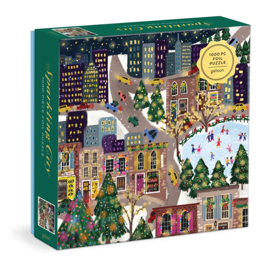 Book cover of: Joy Laforme Sparkling City 1000 Piece Foil Puzzle In a Square Box