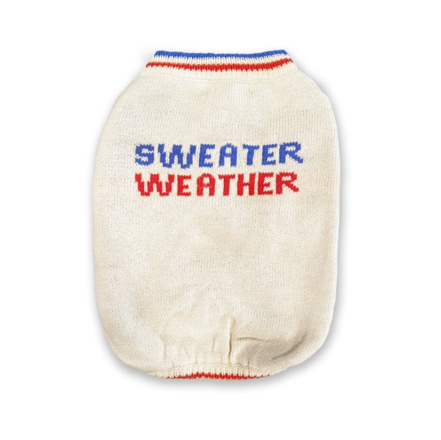 Book cover of: Sweater Weather - Dog Sweater (X-Small). By: Brass Brass Monkey