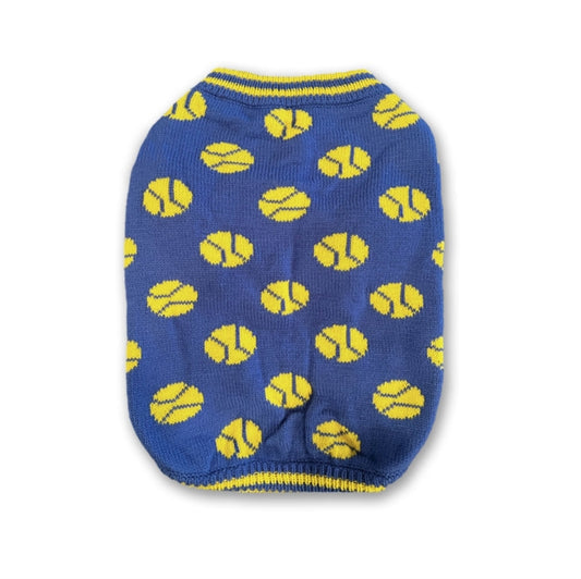 Book cover of: Tennis Balls - Dog Sweater (Small). By: Brass Brass Monkey