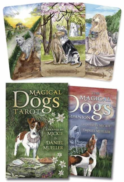 Book cover of: Magical Dogs Tarot. By: Mickie Mueller