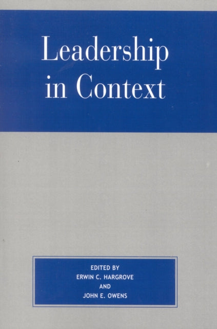 Book cover of: Leadership in Context