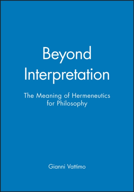 Book cover of: Beyond Interpretation