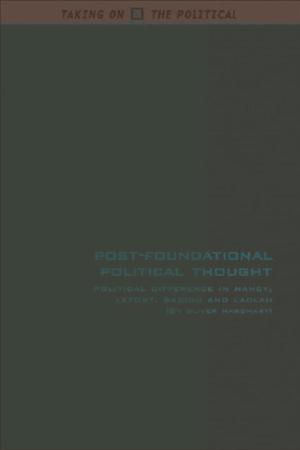 Book cover of: Post-Foundational Political Thought. By: Oliver Marchart