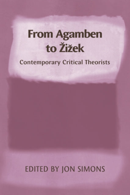 Book cover of: From Agamben to Zizek