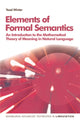 Book cover of: Elements of Formal Semantics. By: Yoad Winter