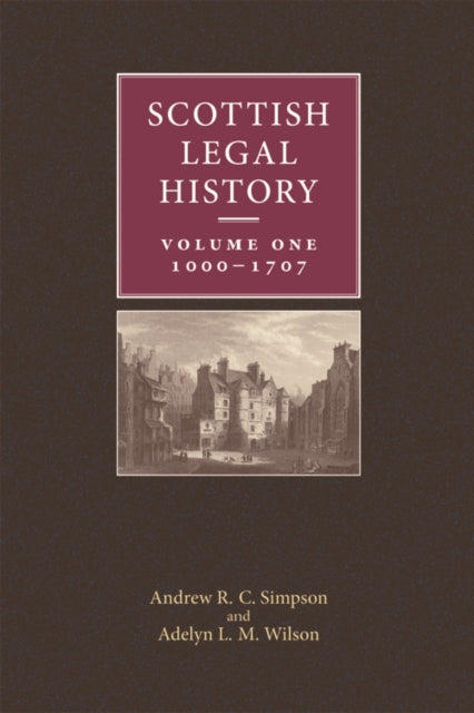 Book cover of: Scottish Legal History. By: Andrew R. C. Simpson