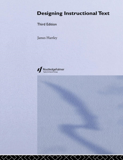 Book cover of: Designing Instructional Text