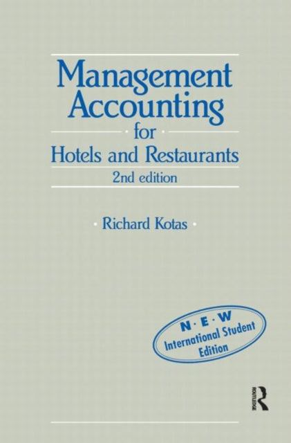 Book cover of: Management Accounting for Hotels and Restaurants. By: Prof R Kotas