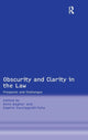 Book cover of: Obscurity and Clarity in the Law. By: Anne Wagner