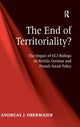 Book cover of: End of Territoriality?. By: Andreas J. Obermaier