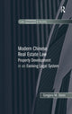 Book cover of: Modern Chinese Real Estate Law. By: Gregory M. Stein