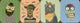 Book cover of: Pocket Note Set of 4 Mini Pads: Hipster Animals. By: Peony Press Staff