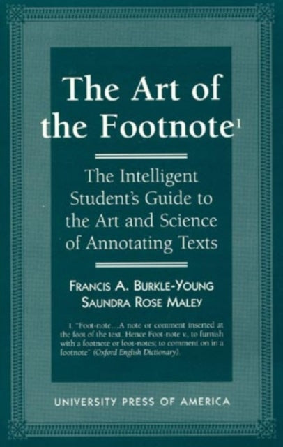 Book cover of: Art of the Footnote