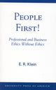 Book cover of: People First!. By: E.R. Klein