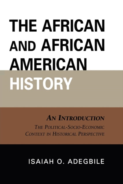 Book cover of: African and African American History. By: Isaiah O. Adegbile