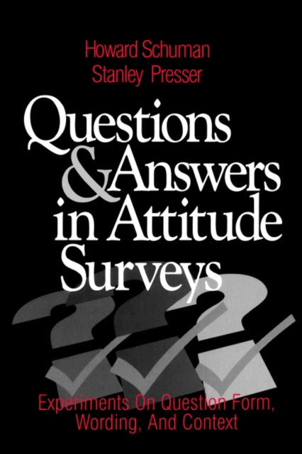 Book cover of: Questions and Answers in Attitude Surveys