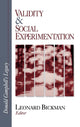Book cover of: Validity and Social Experimentation. By: Leonard Bickman