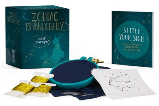 Book cover of: Zodiac Embroidery: Stitch Your Sign. By: Anna Fleiss