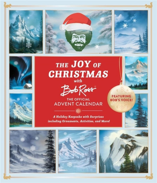 Book cover of: Joy of Christmas with Bob Ross: The Official Advent Calendar (Featuring Bob's Voice!). By: Running Press
