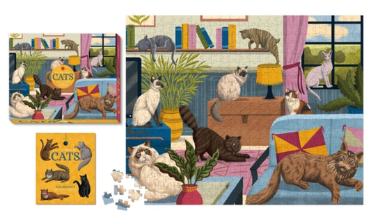 Book cover of: For the Love of Cats 500-Piece Puzzle. By: Lucy Rose