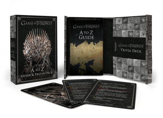 Book cover of: Game of Thrones: A to Z Guide & Trivia Deck. By: Jim McDermott
