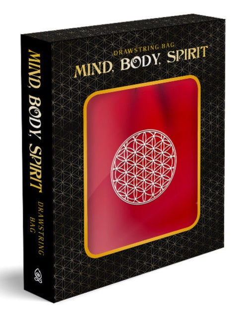 Book cover of: White Embroidered Flower of Life on Red Drawstring Bag. By: Red Feather