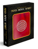 Book cover of: White Embroidered Flower of Life on Red Drawstring Bag. By: Red Feather