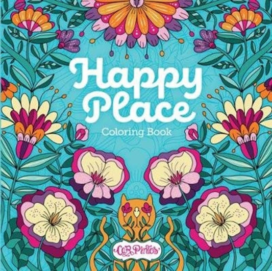 Book cover of: Happy Place Coloring Book. By: Car Pintos