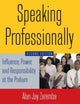 Book cover of: Speaking Professionally. By: Alan Jay Zaremba