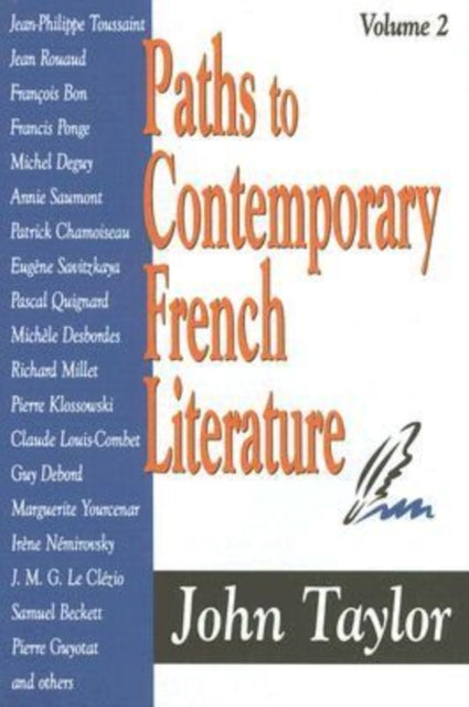 Book cover of: Paths to Contemporary French Literature. By: Taylor, John, John Taylor