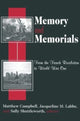 Book cover of: Memory and Memorials