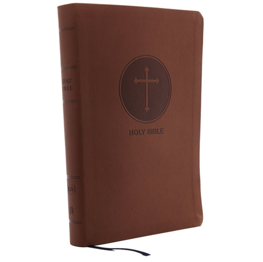 Book cover of: KJV Holy Bible: Giant Print with 53,000 Cross References, Brown Leathersoft, Red Letter, Comfort Print: King James Version. By: Thomas Thomas Nelson