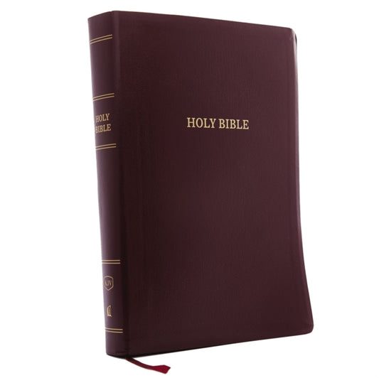 Book cover of: KJV Holy Bible: Super Giant Print with 43,000 Cross References, Burgundy Leather-look, Red Letter, Comfort Print (Thumb Indexed): King James Version. By: Thomas Thomas Nelson