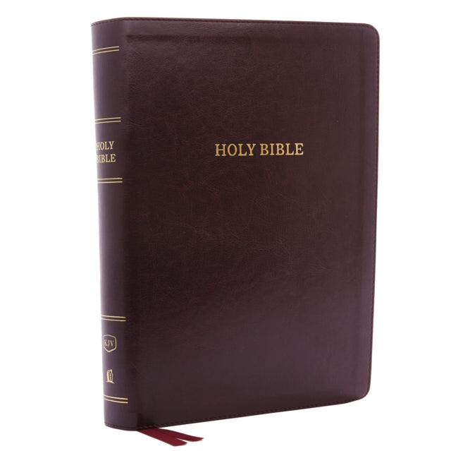 Book cover of: KJV Holy Bible: Super Giant Print with 43,000 Cross References, Deluxe Burgundy Leathersoft, Red Letter, Comfort Print: King James Version. By: Thomas Thomas Nelson