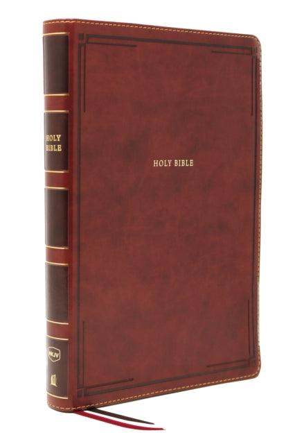 Book cover of: NKJV Holy Bible, Giant Print Thinline Bible, Brown Leathersoft, Red Letter, Comfort Print: New King James Version. By: Thomas Thomas Nelson