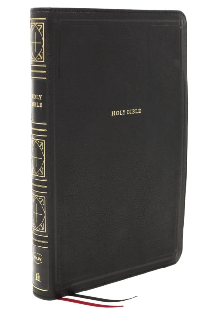Book cover of: NKJV Holy Bible, Giant Print Thinline Bible, Black Leathersoft, Red Letter, Comfort Print: New King James Version. By: Thomas Thomas Nelson