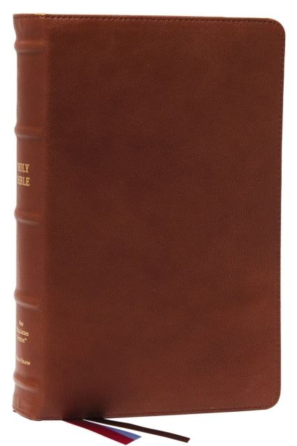 Book cover of: NKJV, End-of-Verse Reference Bible, Personal Size Large Print, Premium Goatskin Leather, Brown, Premier Collection, Red Letter, Comfort Print. By: Zondervan Publishing Company