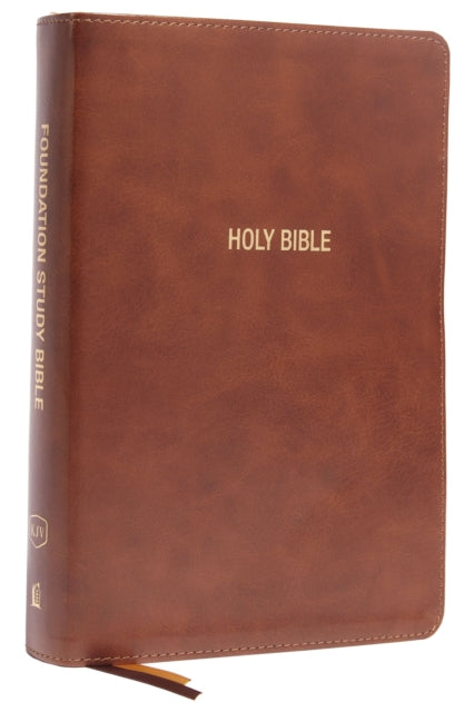 Book cover of: KJV, Foundation Study Bible, Large Print, Leathersoft, Brown, Red Letter, Thumb Indexed, Comfort Print. By: Zondervan Publishing Company
