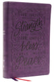Book cover of: NKJV, Giant Print Center-Column Reference Bible, Verse Art Cover Collection, Leathersoft, Purple, Thumb Indexed, Red Letter, Comfort Print. By: Zondervan Publishing Company