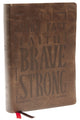 Book cover of: NKJV, Giant Print Center-Column Reference Bible, Verse Art Cover Collection, Genuine Leather, Brown, Thumb Indexed, Red Letter, Comfort Print. By: Zondervan Publishing Company
