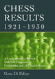 Book cover of: Chess Results, 1921-1930. By: Gino Di Felice